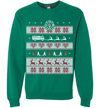 Firefighters Christmas Long Sleeve Crewneck Clover