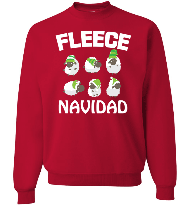 Fleece Navidad Long Sleeve Crewneck Red