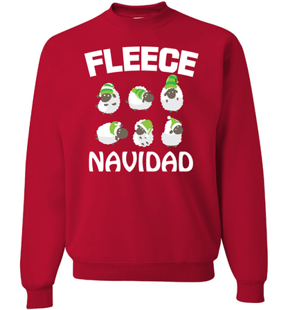 Fleece Navidad Long Sleeve Crewneck Red