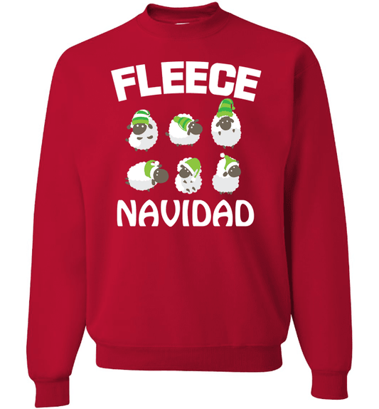 Fleece Navidad Long Sleeve Crewneck Red