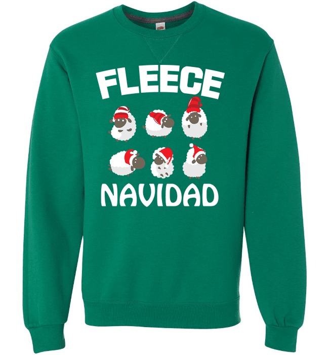 Fleece Navidad Long Sleeve Crewneck Green