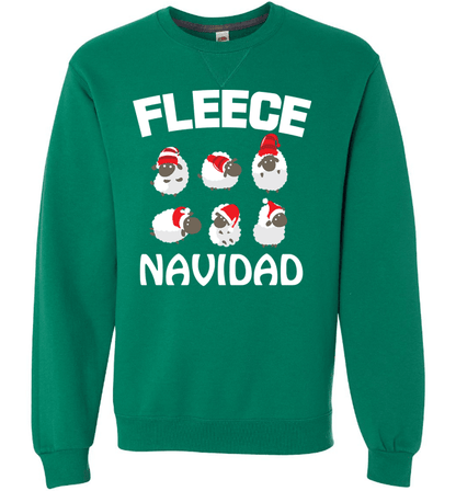 Fleece Navidad Long Sleeve Crewneck Green