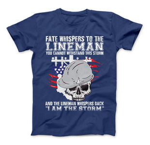 Lineman T-Shirt I Am The Storm Lineman Shirt - Love Family & Home