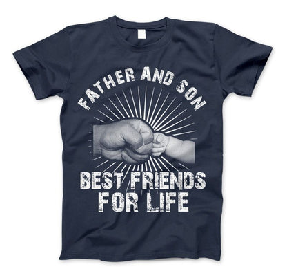 Father And Son Best Friends For Life T-Shirt & Apparel Father's Day Gift Standard T Navy
