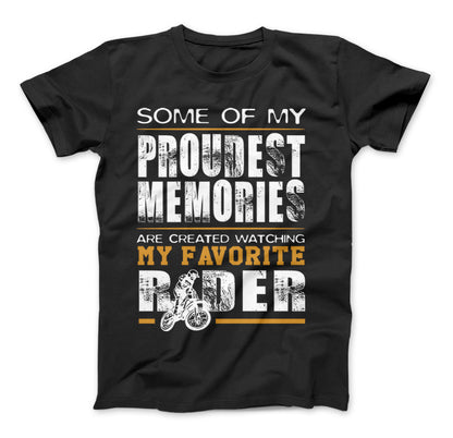 Watching My Favorite Rider T-Shirt For Dirt Bike Parents Black Standard T