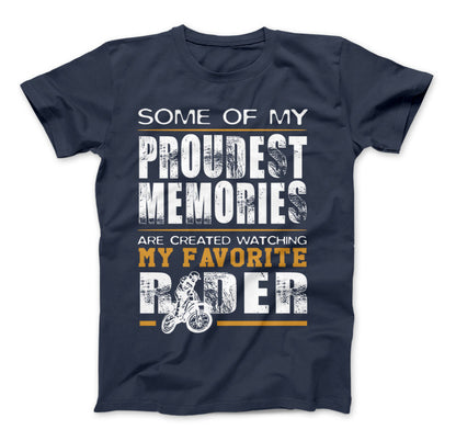 Watching My Favorite Rider T-Shirt For Dirt Bike Parents Navy Standard T