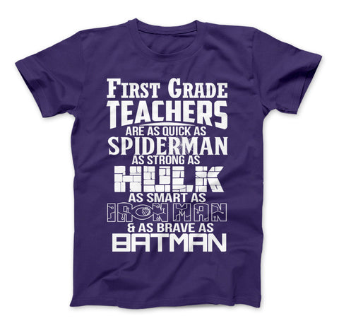 Image of First Grade Teachers Superhero Family T-Shirt For Super 1st Grade Teachers - Love Family & Home