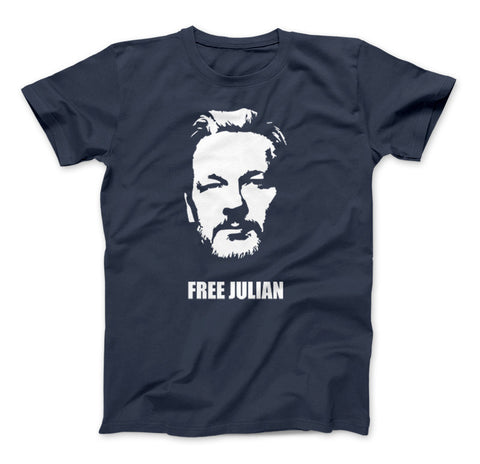 Image of Free Julian Assange Print Wikileaks T-Shirt Political - Love Family & Home