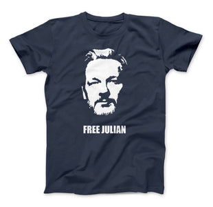 Free Julian Assange Print Wikileaks T-Shirt Political - Love Family & Home