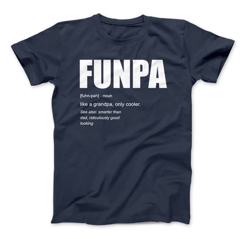 FUNPA Like A Grandpa Only Cooler Grandpa Funny T-shirt Navy