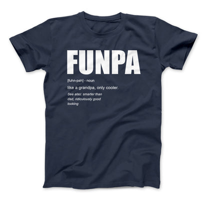 FUNPA Like A Grandpa Only Cooler Grandpa Funny T-shirt Navy