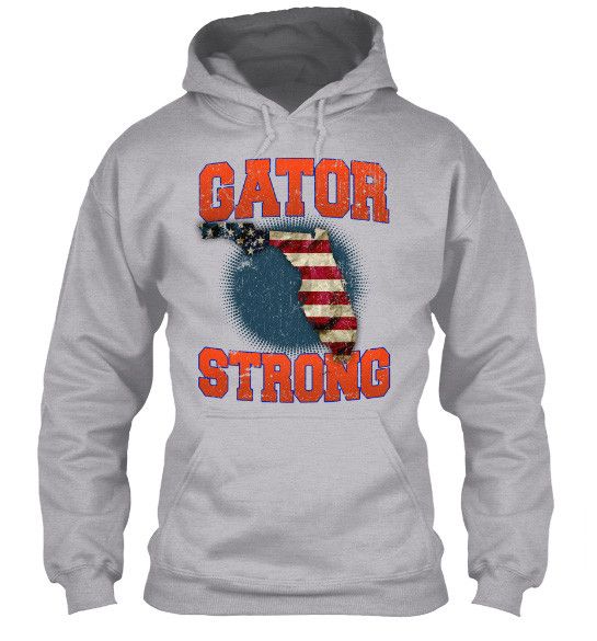 Gator Strong Florida Limited Edition Print T-Shirt & Apparel Hoodie Black