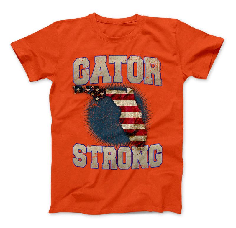 Gator Strong Florida Limited Edition Print T-Shirt & Apparel Standard T Orange
