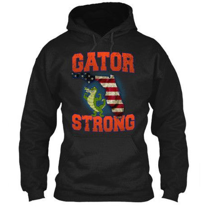 Gator Strong Florida Special Gator Limited Edition Print T-Shirt & Apparel Hoodie Black