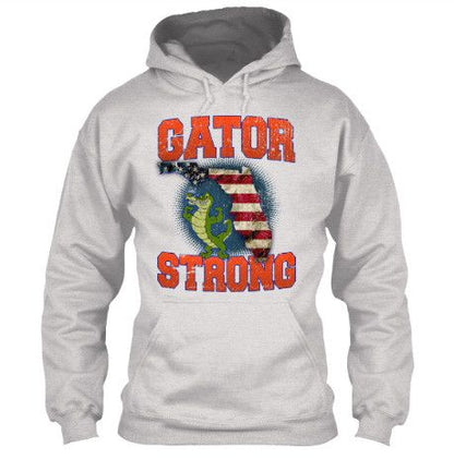 Gator Strong Florida Special Gator Limited Edition Print T-Shirt & Apparel Hoodie Grey