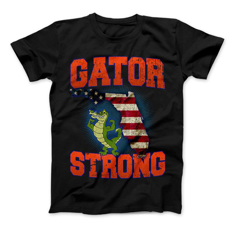 Gator Strong Florida Special Gator Limited Edition Print T-Shirt & Apparel Standard T Black