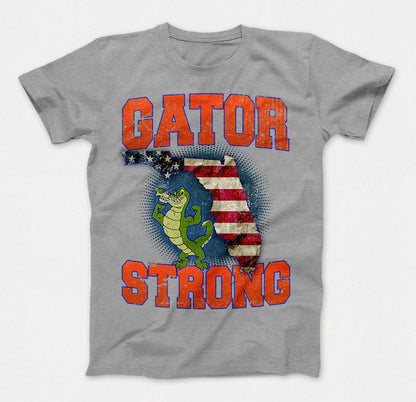 Gator Strong Florida Special Gator Limited Edition Print T-Shirt & Apparel Standard T Grey