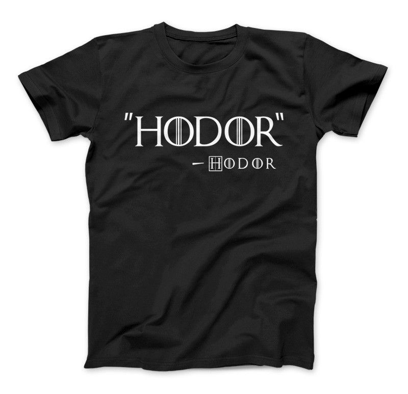Hodor by Hodor T-Shirt Inspired By Game Of Thrones Black Standard T