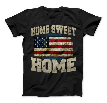 Home Sweet Home Kansas Limited Edition Print T-Shirt & Apparel Standard T Black