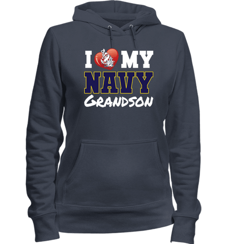 Image of I Love My Navy Grandson Apparel (Can Be Customized) - Love Family & Home