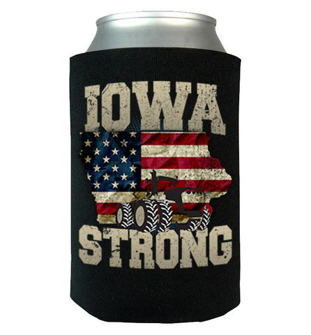 Image of Iowa Farm Strong Limited Edition Print Farmers Can Koozie Wrap - Love Family & Home
