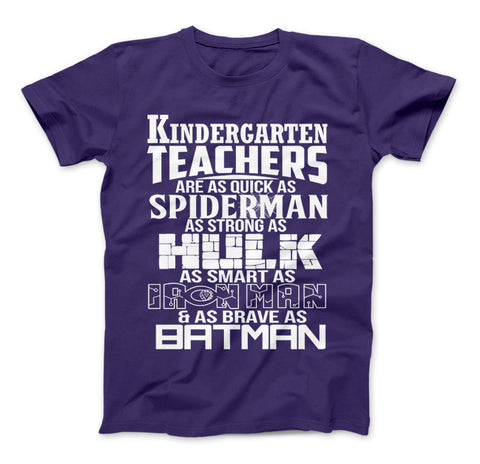 Image of Kindergarten Teachers Superhero Family T-Shirt For Super Teachers - Love Family & Home