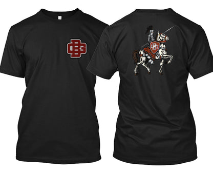 Bell Gardens California BG Logo Lancer On Back T-Shirt Black Standard T