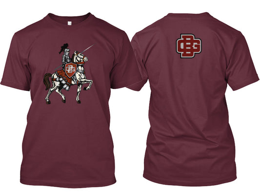 Bell Gardens California Lancer BG Logo T-Shirt Maroon Standard T