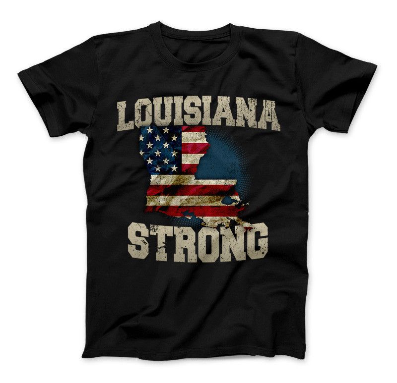 Louisiana Strong Limited Edition Print T-Shirt & Apparel Standard T Black