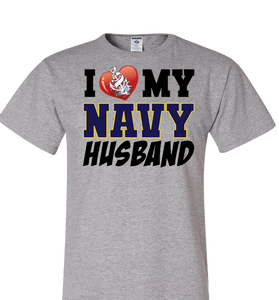 I Love My Navy Husband Proud Navy Wife Apparel - Love Family & Home
