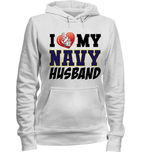 I Love My Navy Husband Proud Navy Wife Apparel - Love Family & Home