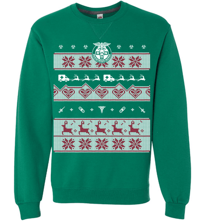 Nurse Christmas Long Sleeve Crewneck Clover
