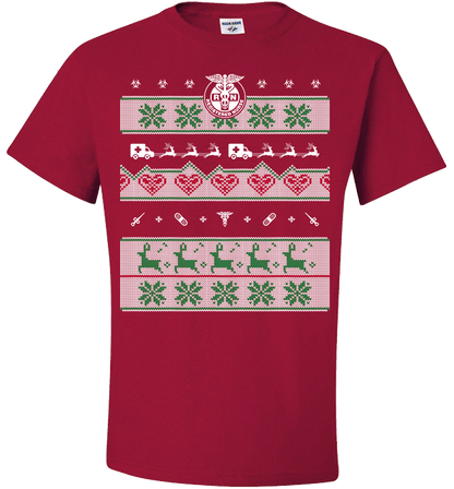 Nurse Christmas Standard Fit T Red