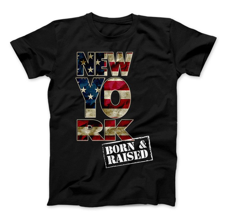 New York Born & Raised Limited Edition Print T-Shirt & Apparel Standard T Black