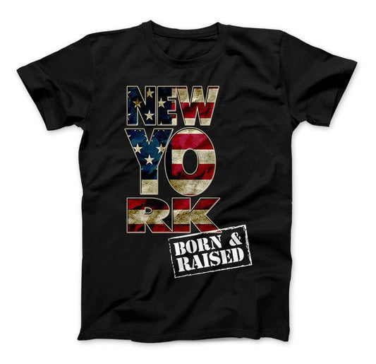 New York Born & Raised Limited Edition Print T-Shirt & Apparel Standard T Black