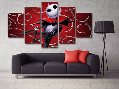 Nightmare Before Christmas 5-Piece Wall Art Canvas - Love Family & Home