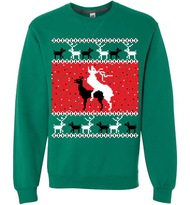 Oh Deer Long Sleeve Crewneck Green