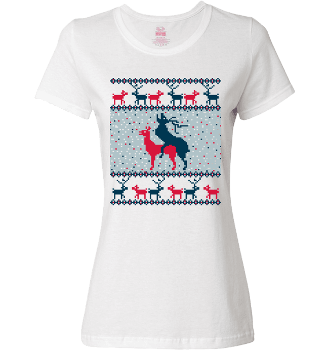 Oh Deer Ladies T White