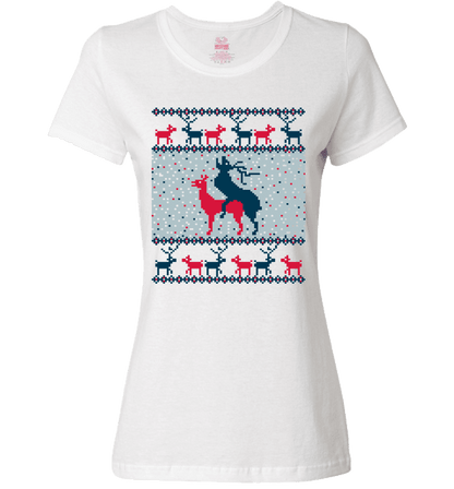 Oh Deer Ladies T White