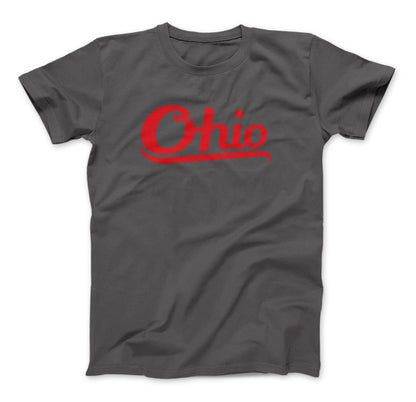 Ohio Script Style T-Shirt State Of Ohio Charcoal Standard T