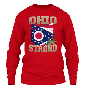 Ohio Strong Ohio State Flag The Buckeye State T-Shirt & Apparel - Love Family & Home