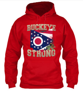 Buckeye Strong Ohio State Flag T-Shirt & Apparel - Love Family & Home