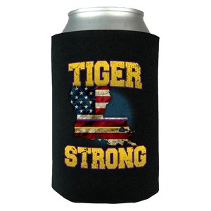 Tiger Strong Limited Edition Print Can Koozie Wrap - Love Family & Home