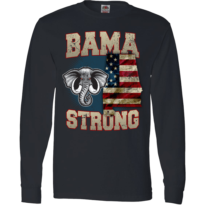 Bama Strong Special Limited Edition Alabama Print T-Shirt & Apparel Long Sleeve Black