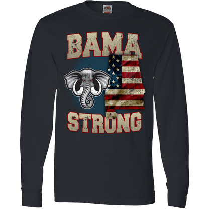 Bama Strong Special Limited Edition Alabama Print T-Shirt & Apparel Long Sleeve Black