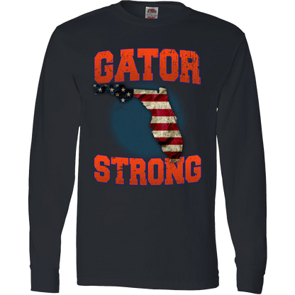 Gator Strong Florida Limited Edition Print T-Shirt & Apparel Long Sleeve Black