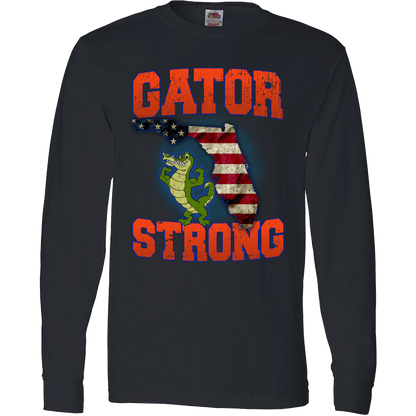 Gator Strong Florida Special Gator Limited Edition Print T-Shirt & Apparel Long Sleeve Black