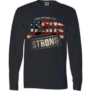 Jesus Strong Philippians 4:13 Limited Edition Print T-Shirt & Apparel - Love Family & Home