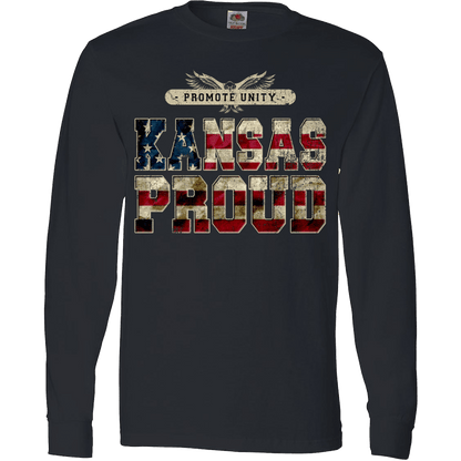 Kansas Proud Promote Unity Limited Edition Print T-Shirt & Apparel Long Sleeve Black
