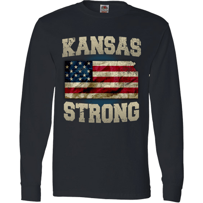 Kansas Strong Limited Edition Print T-Shirt & Apparel Long Sleeve Black